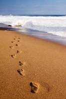 Reflexology. Library Image: Steps in Sand (Sml)